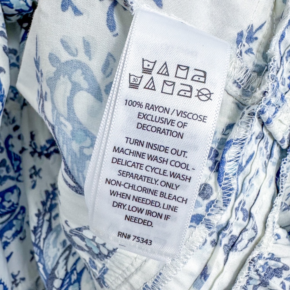 Lucky Brand Blue Floral Print Sleeveless Mini Dress - Picture 4 of 5